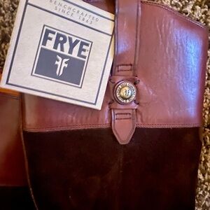FRYE Tall Leather Boots. Size 9.5